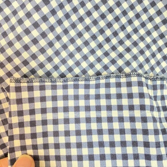 Melissa Paige Women's Black & White Buffalo Check Stretch Crop Pants Pull-On Fl - Picture 8 of 8